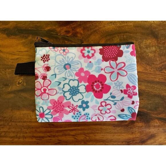 Spring Flower Coin Purse Wallet Makeup Bag Keychain Gift for Her Small Wallet - Picture 2 of 6